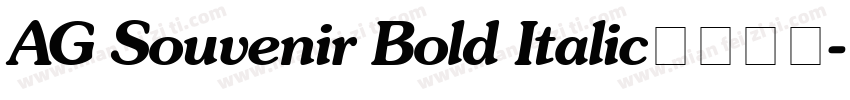 AG Souvenir Bold Italic字体下载字体转换
